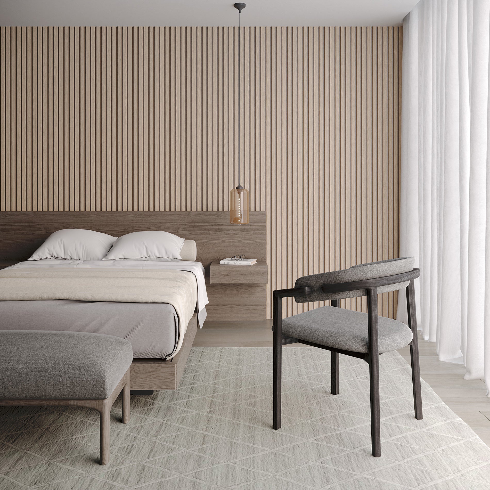 樹種・塗装:北海道ナラ DGY 張地:トニカ LGY/F4