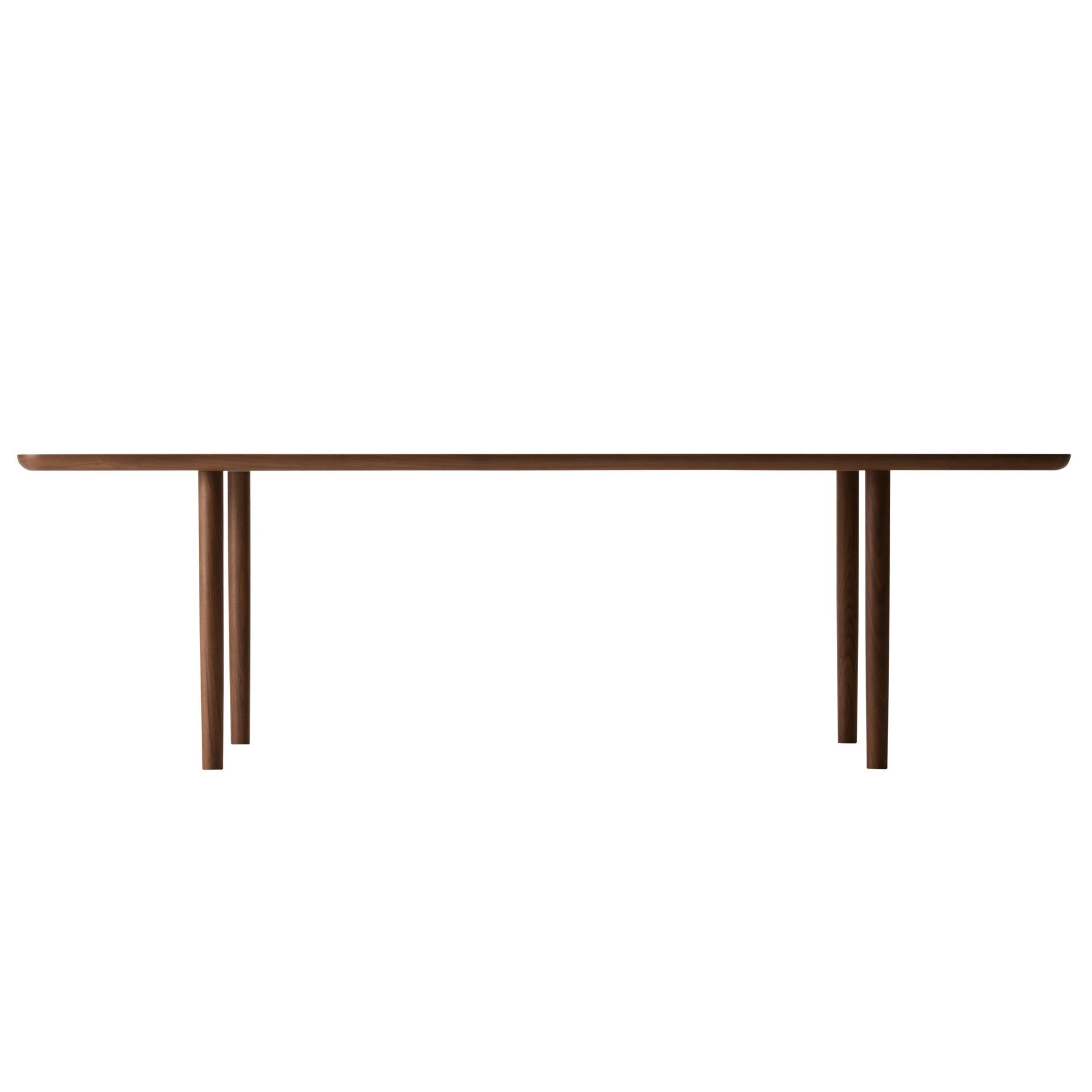 テーブル 240×100 H　樹種・塗装：ウォルナット CW　※脚位置内側