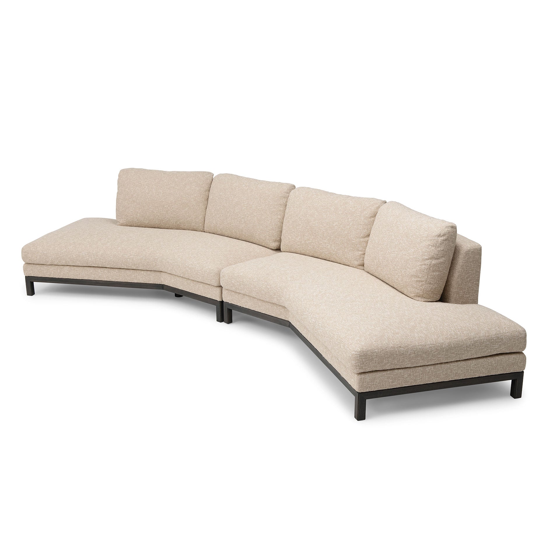 アームレスアングルソファー L/R 樹種・塗装:北海道ニレ 消炭 張地:ゼロ LBE/F5