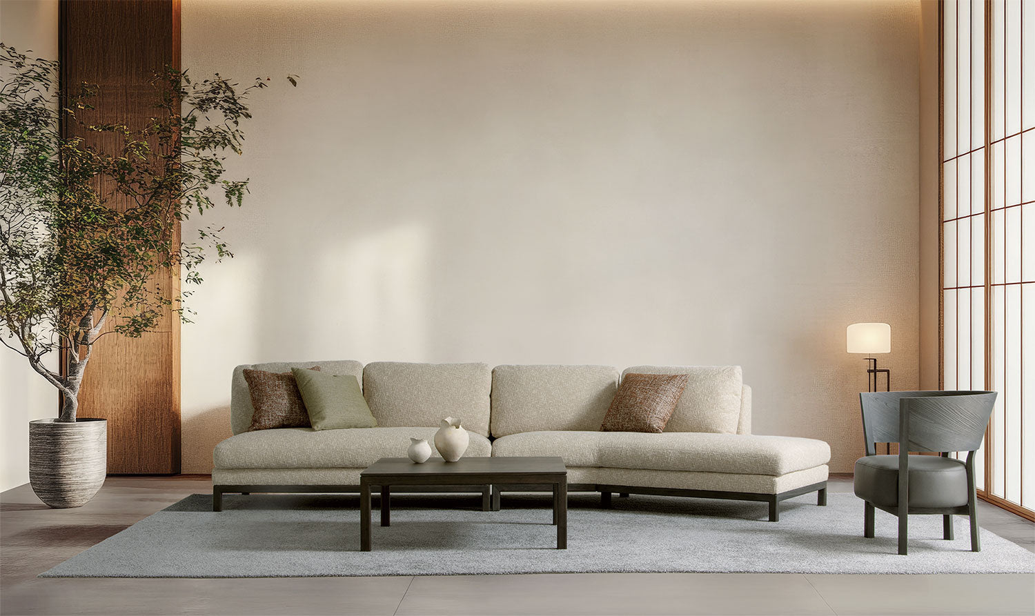 クォード リビング(15) アームレスアングルソファー