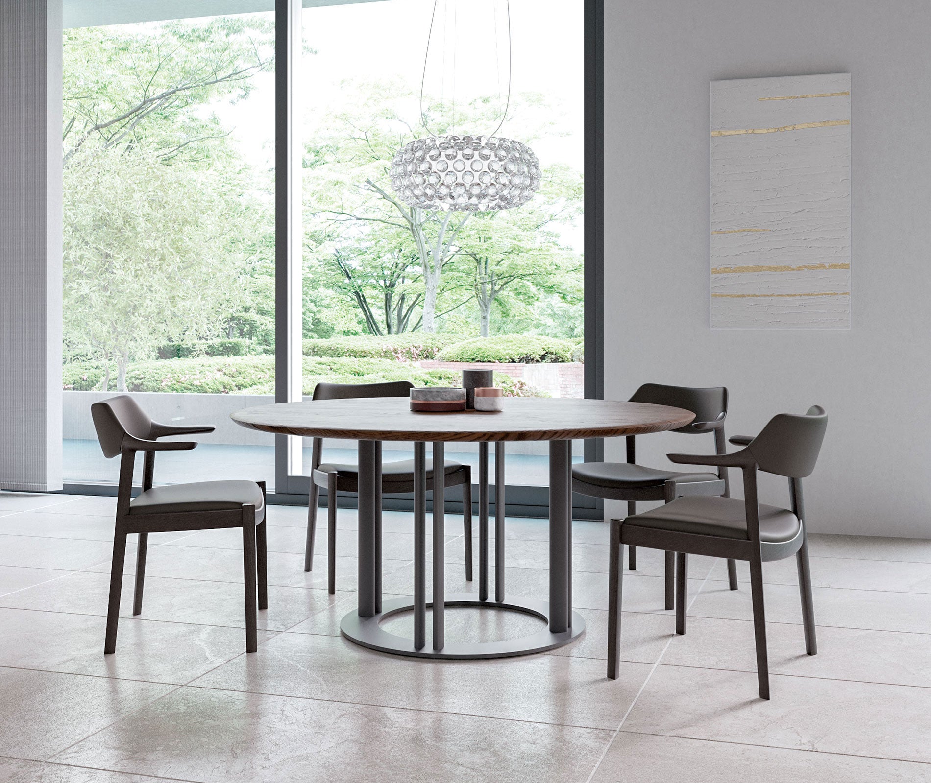 ラウンドテーブル φ150 樹種・塗装:北海道ナラ MBR