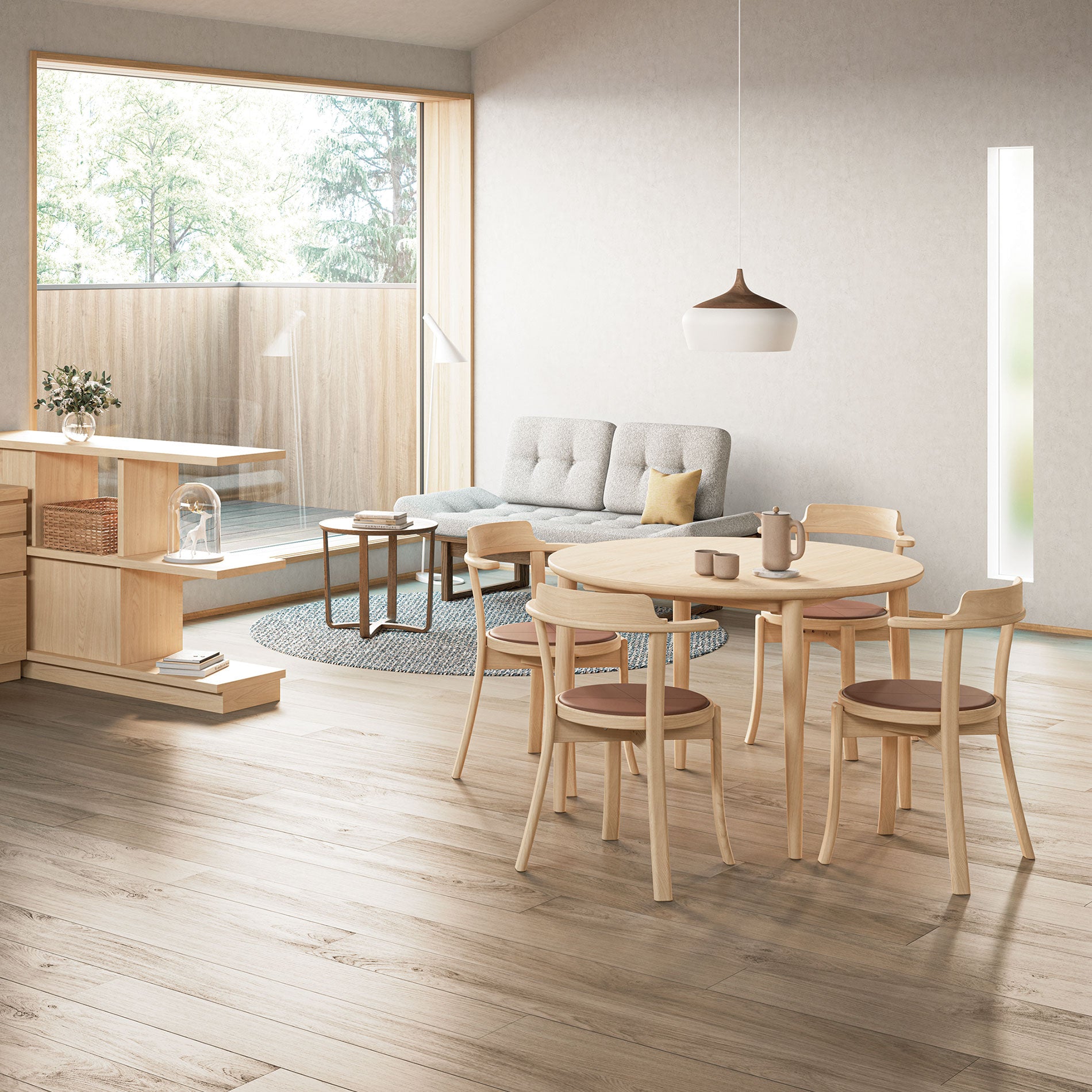 樹種・塗装:北海道ナラ WNF 張地:BQ-BR/L3