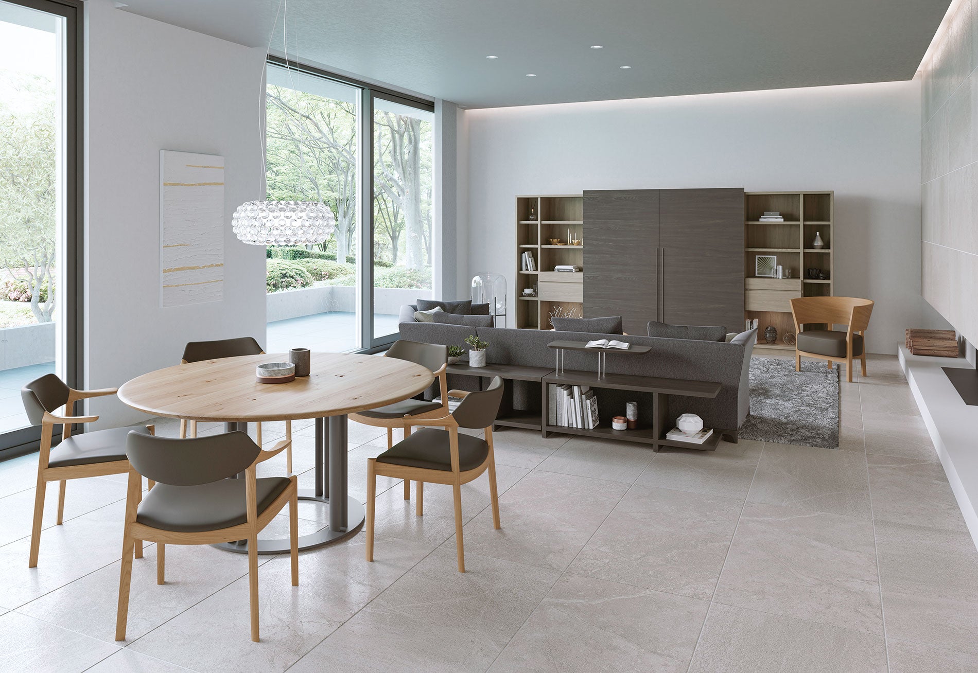 SD-103-434(巾3660 奥453 高1845) 樹種・塗装:北海道ナラ GY + 北海道ナラ DGY