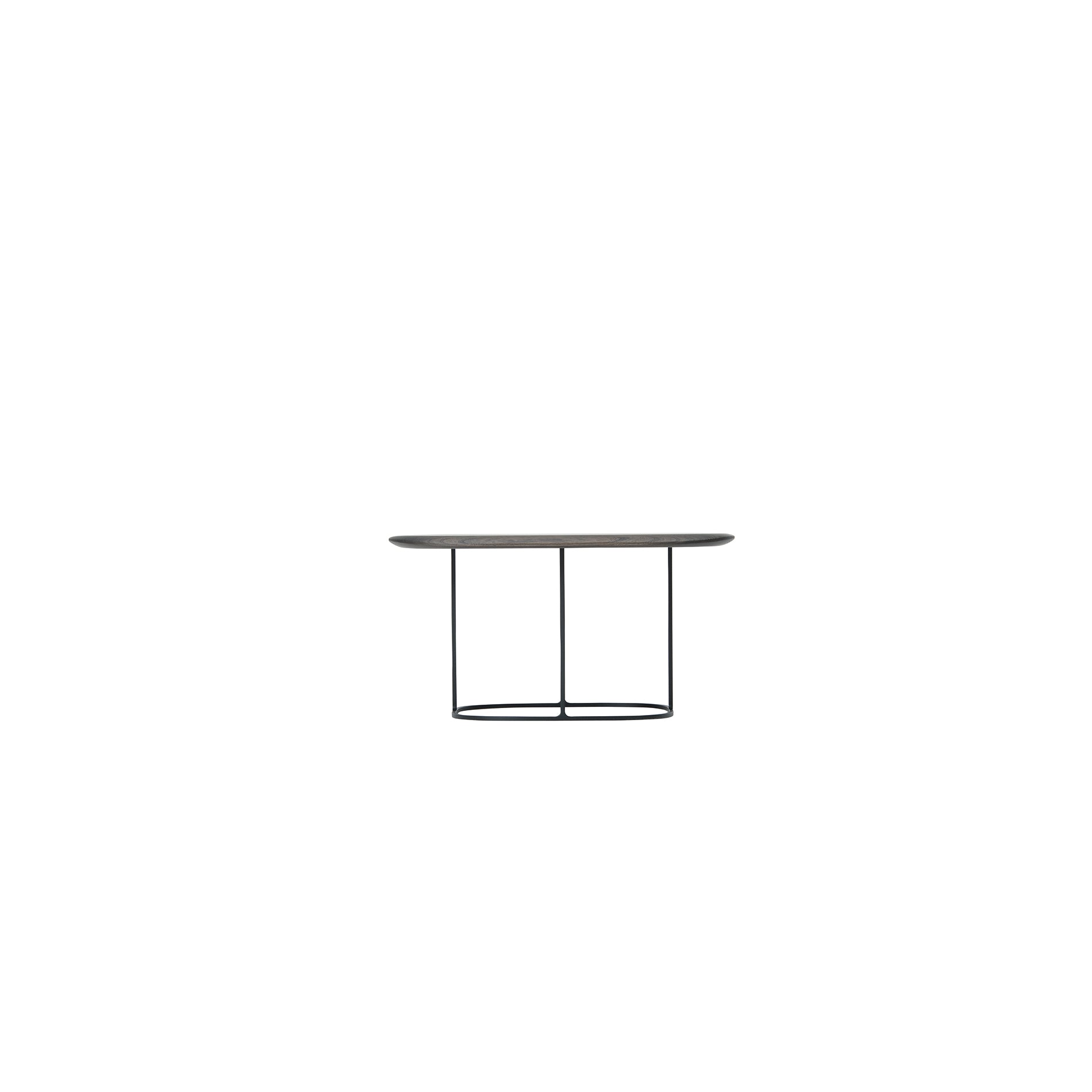 テーブル 70×70 樹種・塗装:北海道ニレ 消炭 脚:S-GY