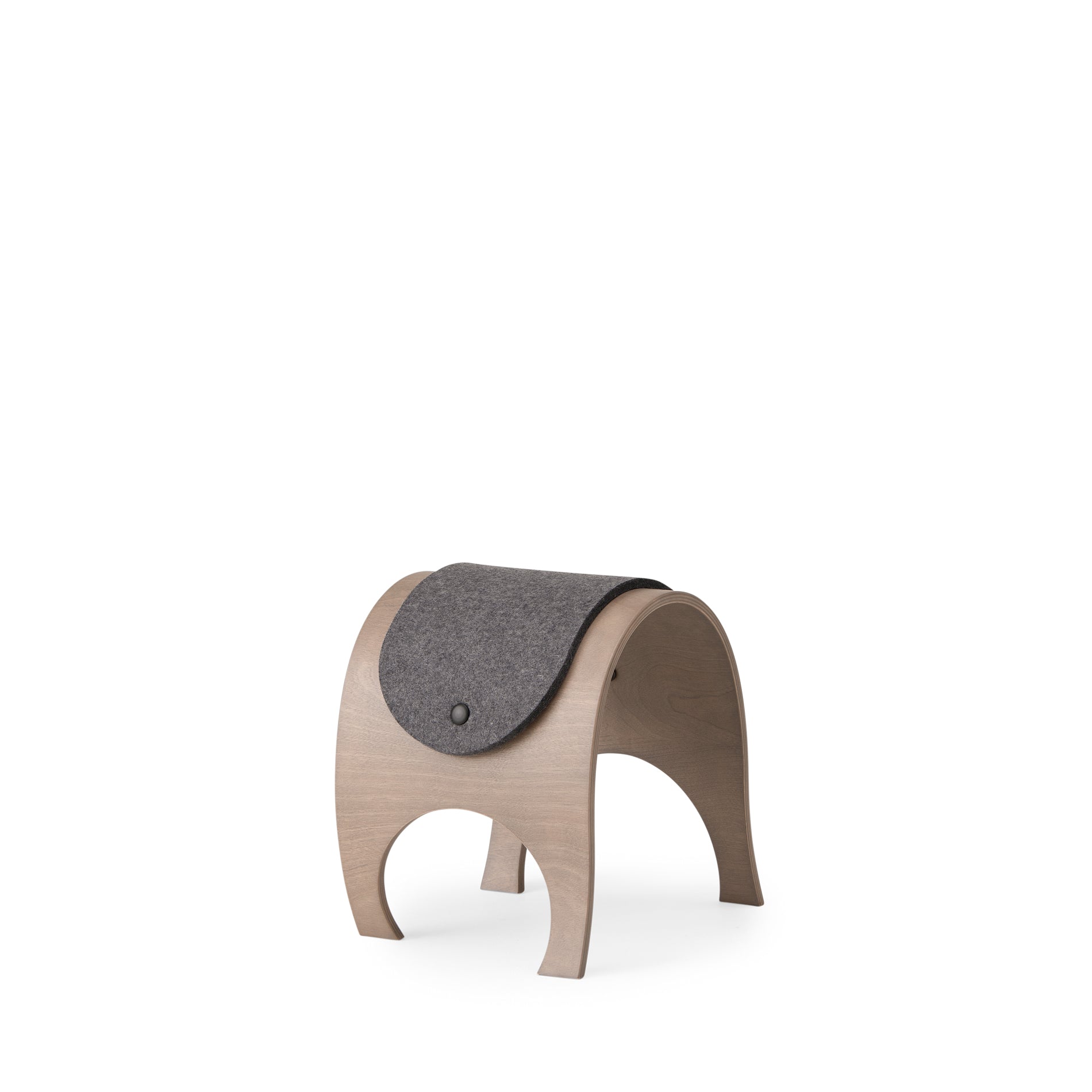 スツール(小) 樹種・塗装:北海道カバ GY 座:グレー