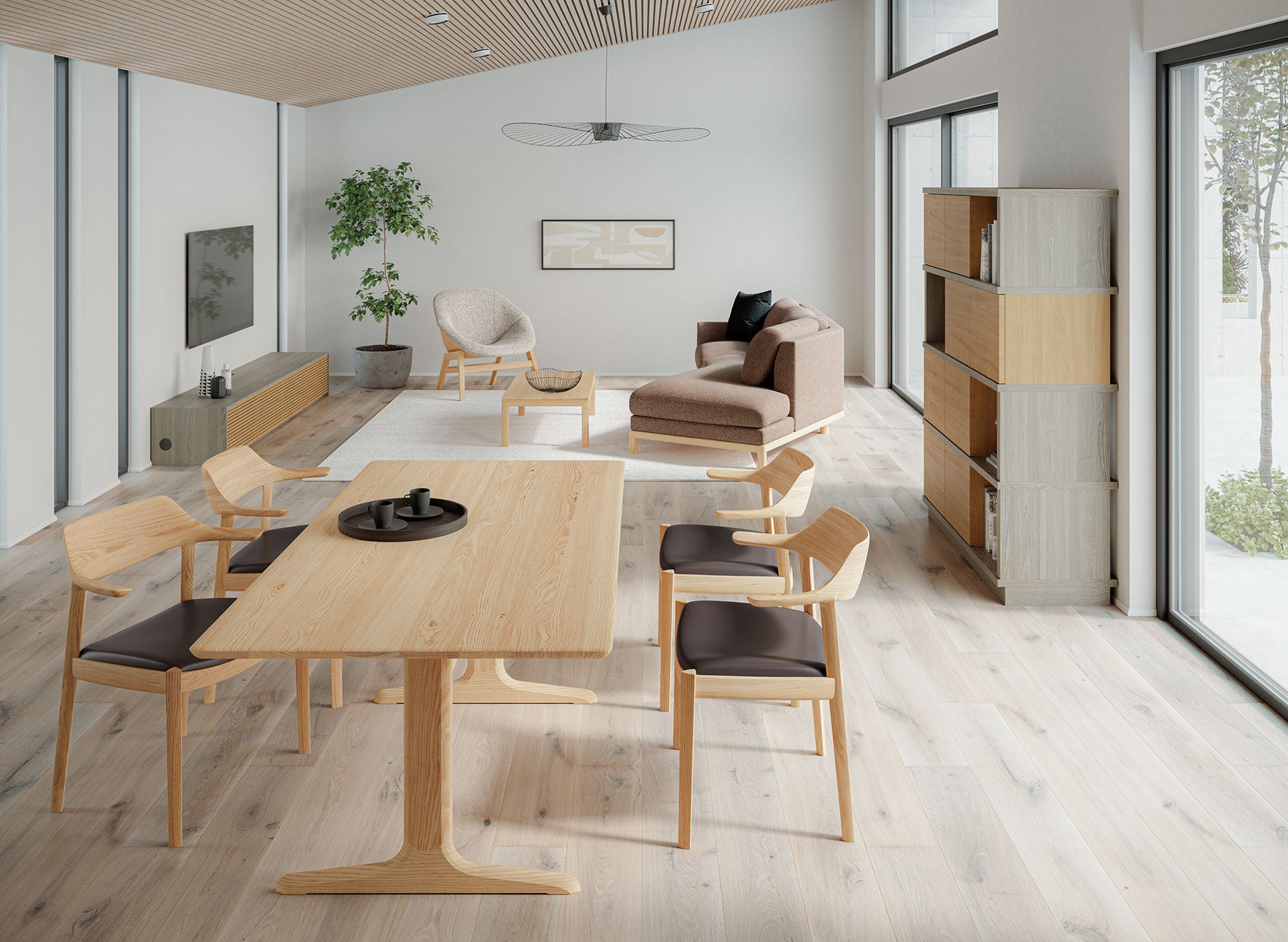 樹種・塗装:北海道タモ NF 張地:MG-CGY/L3