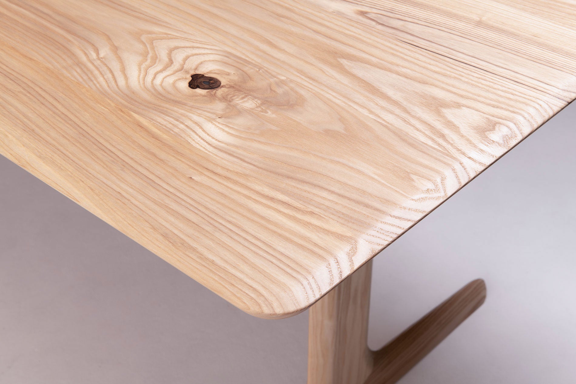 T脚ソリッドテーブル 165×85 樹種・塗装:北海道タモ NF