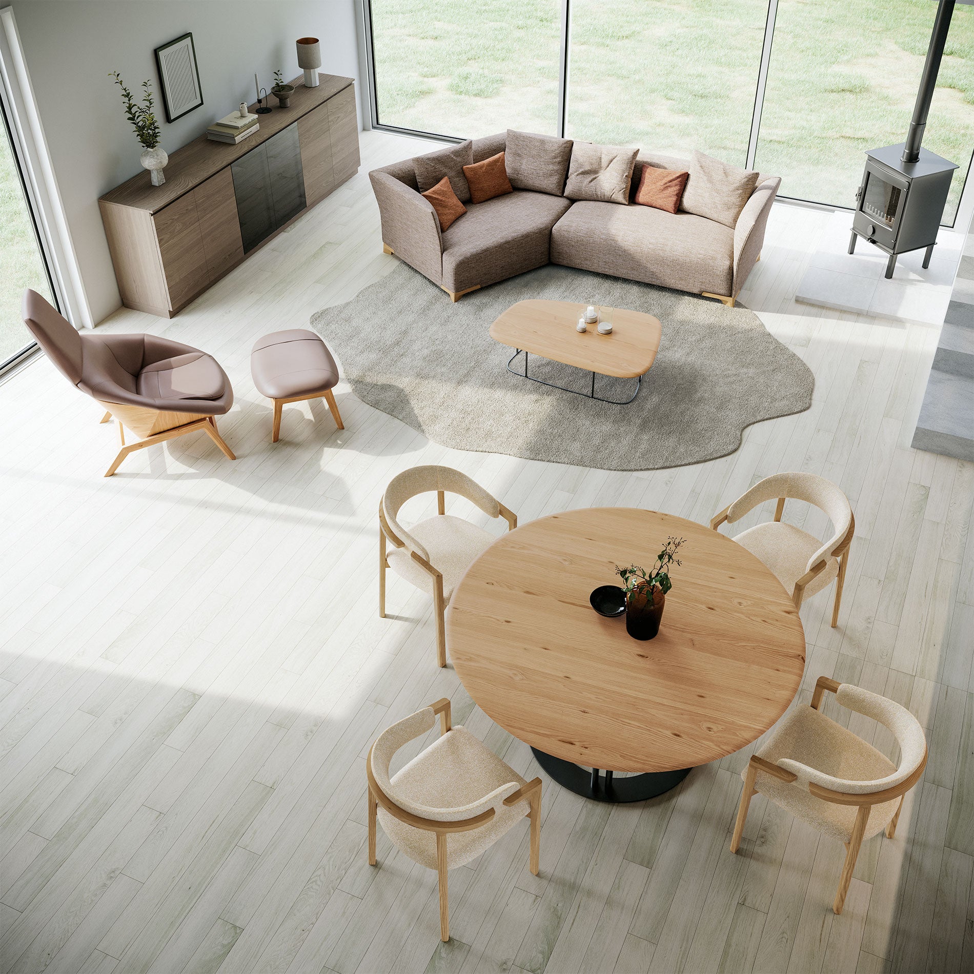 樹種・塗装：北海道タモ NF　張地：MG-GBE/L3