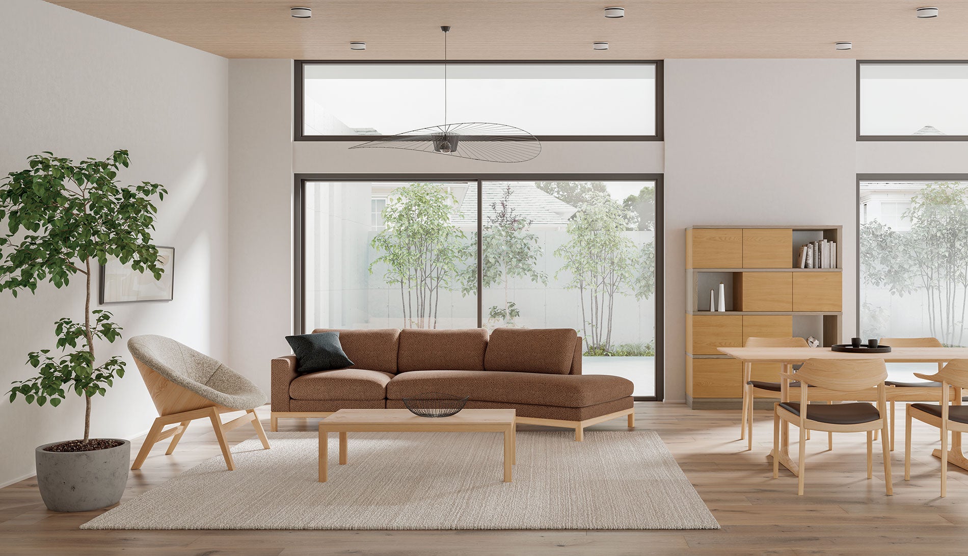 テーブル 110×55　樹種・塗装：北海道タモ NF