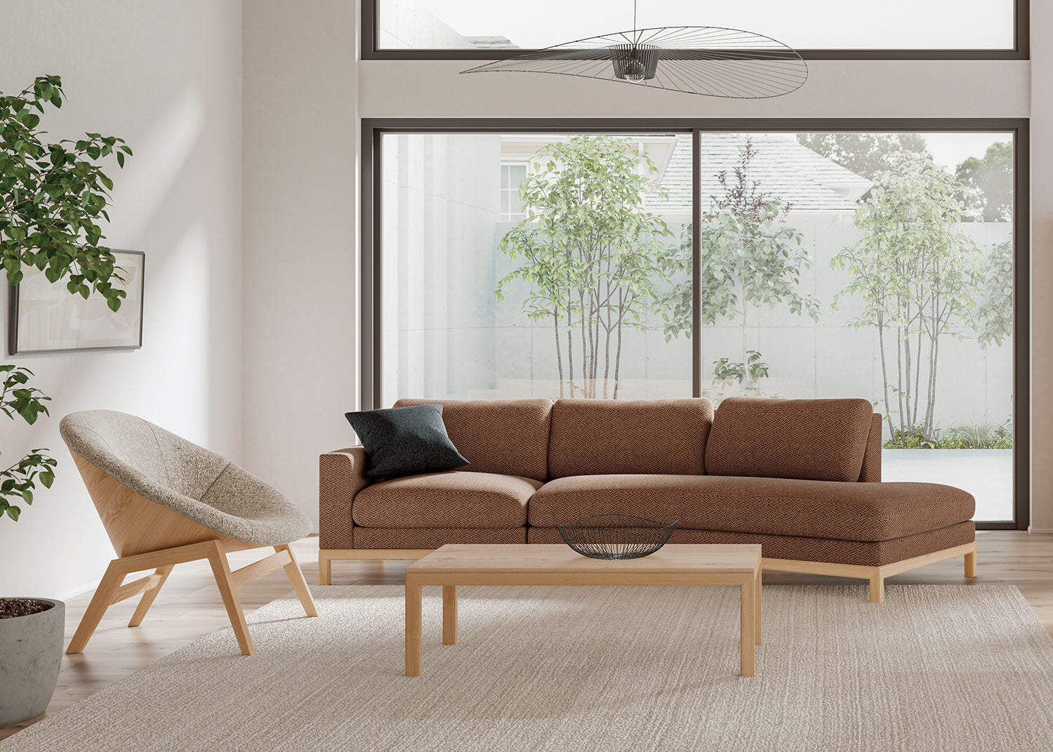 クォード リビング(15) アームレスアングルソファー