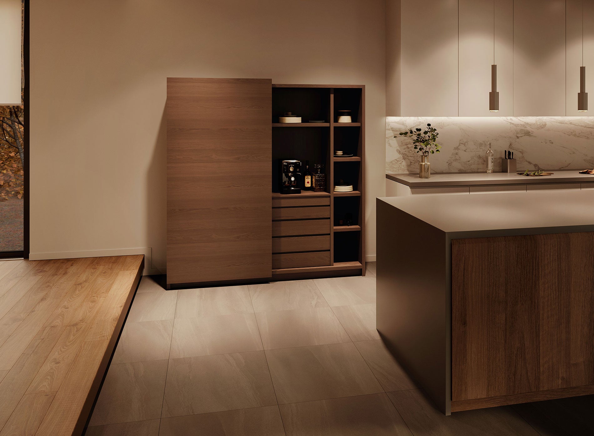 SD-108-014（巾1810 奥453 高1845）　樹種・塗装：北海道タモ DBR