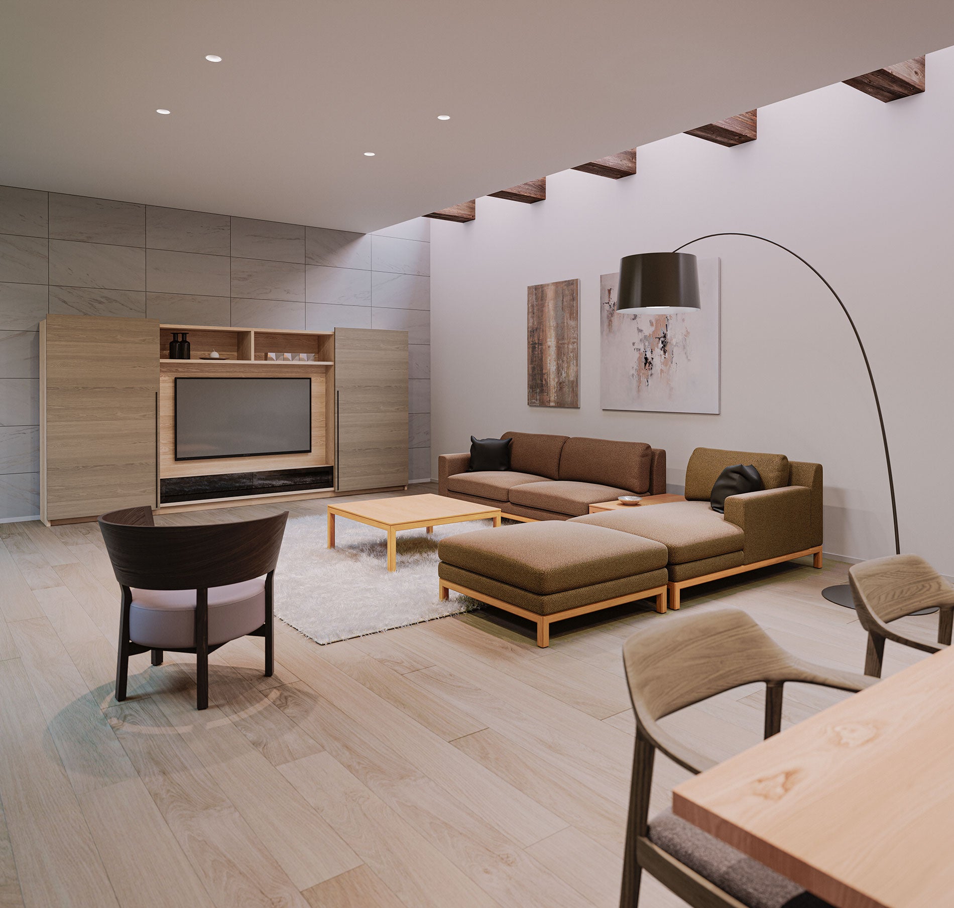 SD-103-112（巾3660 奥453 高1845）　樹種・塗装：北海道タモ WNF + 北海道タモ GY