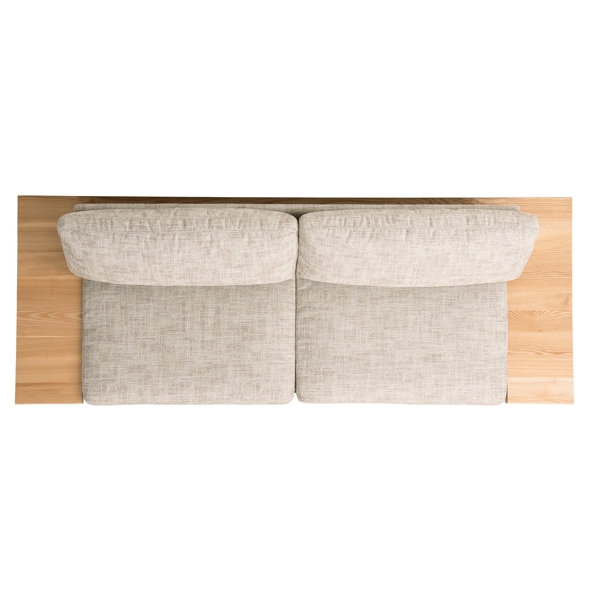 ソファー 240　樹種・塗装：北海道タモ NF　張地：カメリア WT/F2