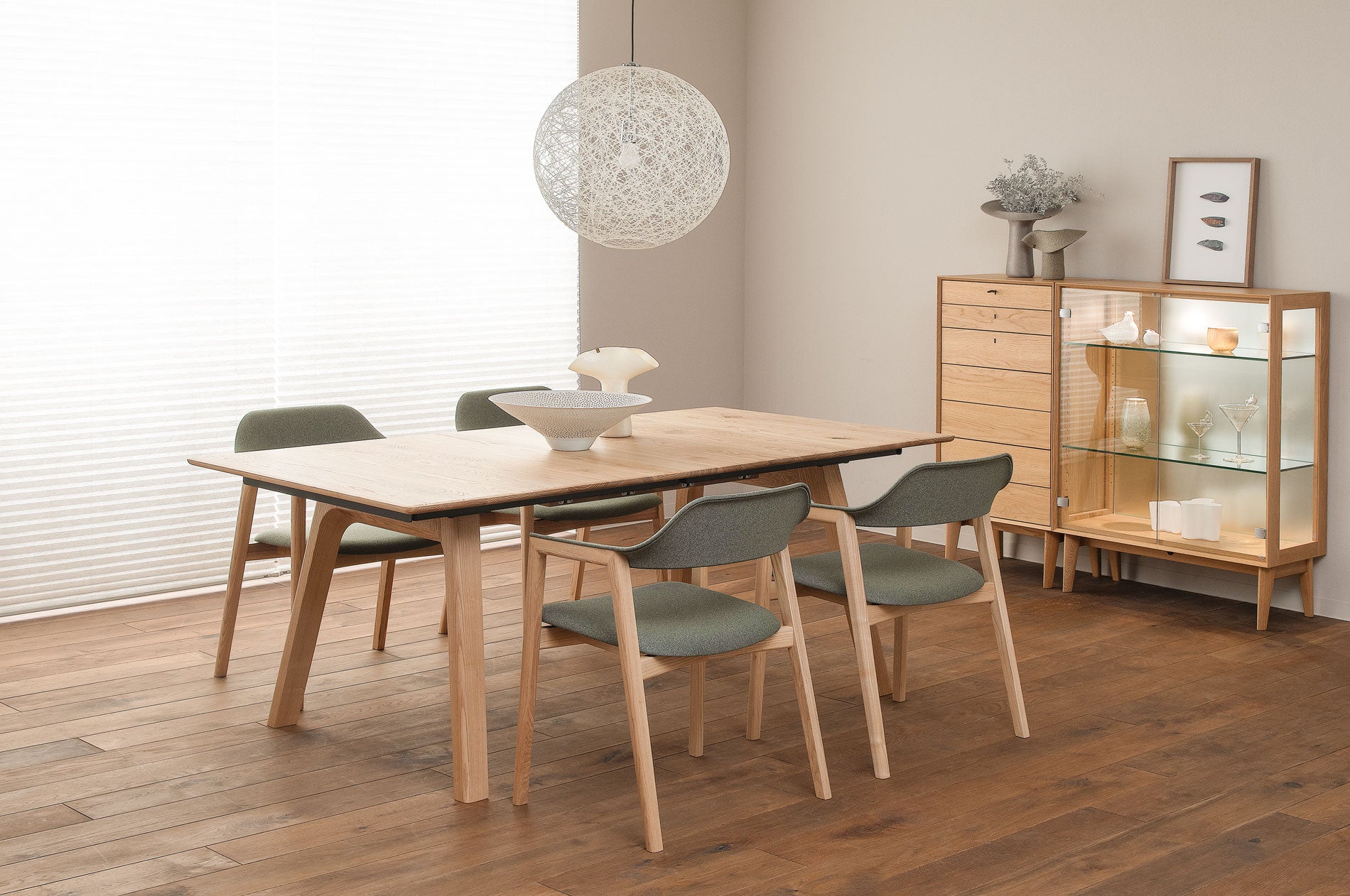 EXソリッドテーブル 180×95　樹種・塗装：北海道タモ NF