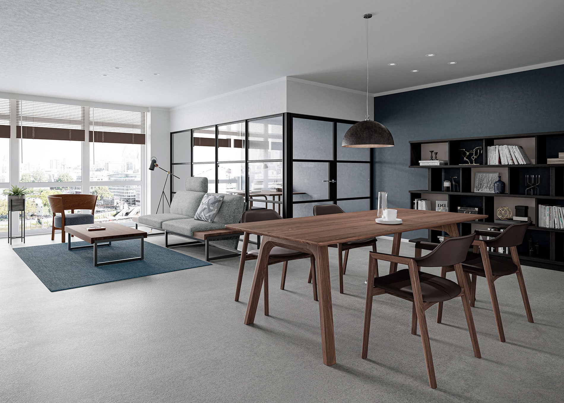 ソリッドテーブル 210×95　樹種・塗装：北海道タモ MBR