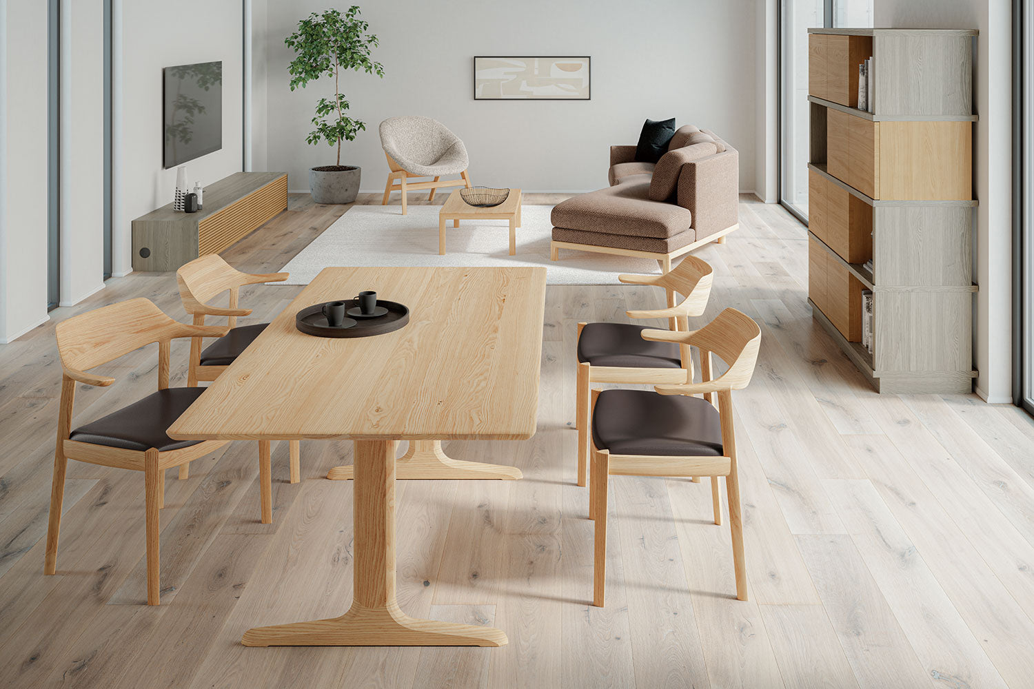 WING LUX LD T脚ソリッドテーブル